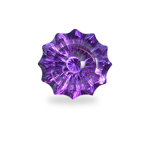 Concave Decagon Shape, 'Concave Crop Circle' Cut Amethyst