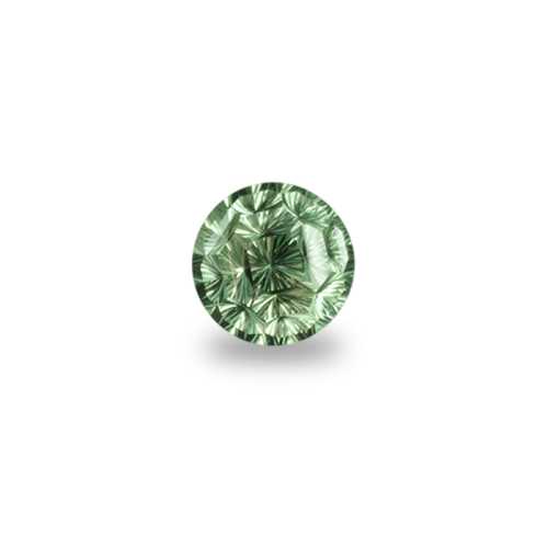 Round 'Concave Focus' Cut Mint Prasiolite