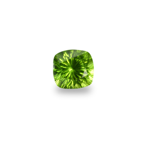 Antique Cushion Shape, 'Concave Brilliant' Cut Peridot