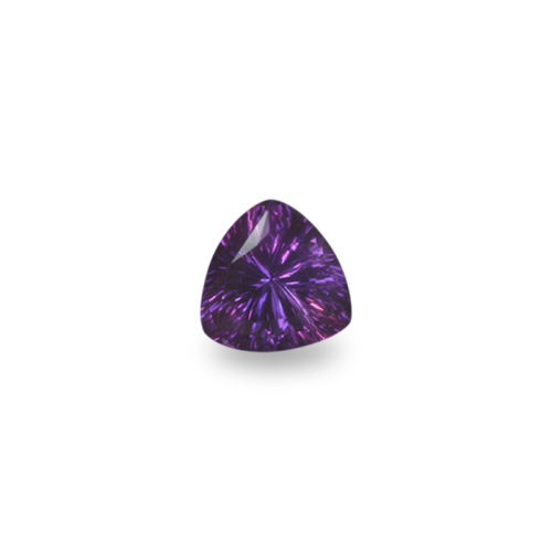 Triangular Cushion Shape, 'Concave Brilliant' Cut Purple Sapphire