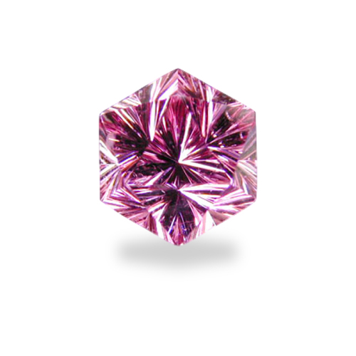 Hexagonal 'Concave Brilliant' Cut Pink Tourmaline