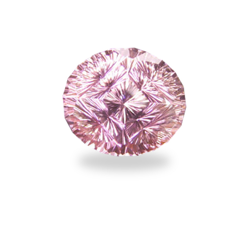 Oval Rhombic Shape, 'Lateral Concave Focus' Cut Pink Tourmaline