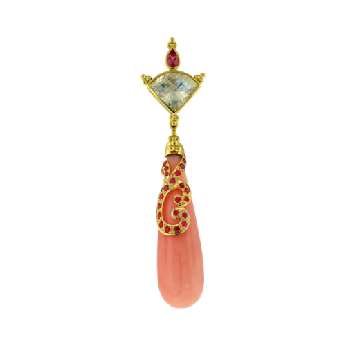 Pink Opal Drop Pendant
