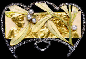 Art Nouveau Jewelry Brooch
