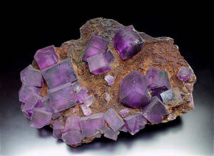 Mineral Collection Fluorite on Limonite