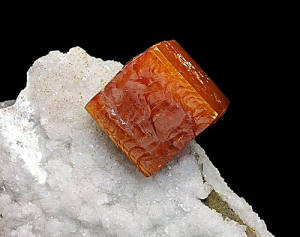 Mineral Collection Wulfenite on Quartz