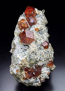 Mineral Collection Grossular on Diopside