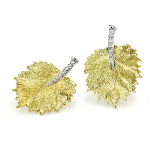 Gold Popular Leaf Earrings