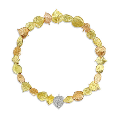 1-Diamond Leaf Necklace