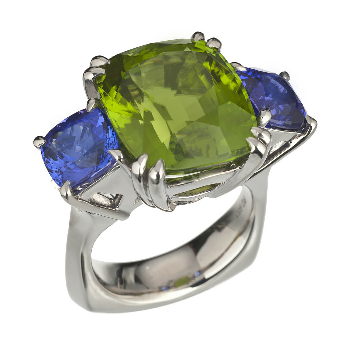 Heaven & Earth Ring with Peridot & Tanzanite Farlang