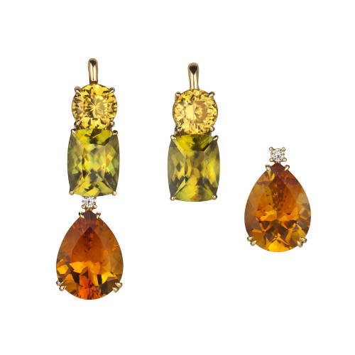 Detachable Earrings in Different Gemstones