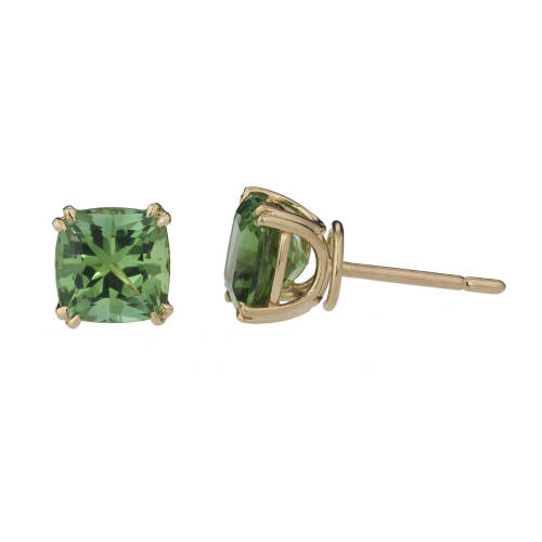 Green Tourmaline Studs