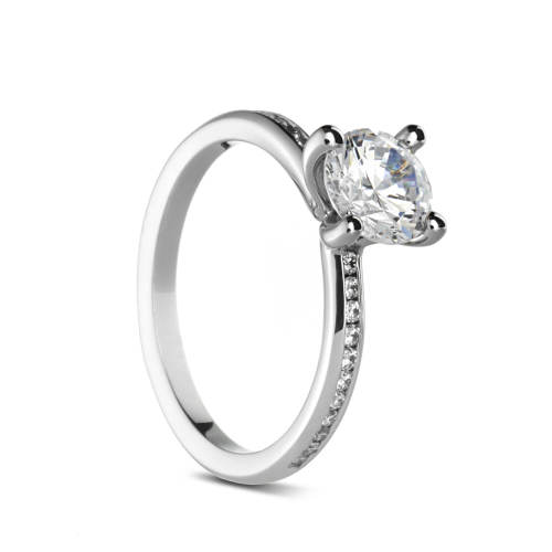 4-Prong, Petite Semi-Mount Engagement Ring