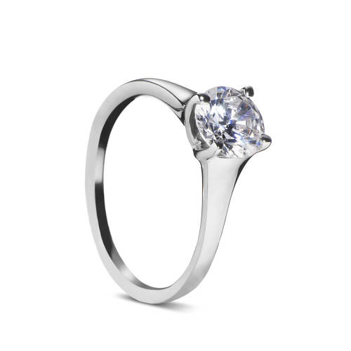 Tapered 4-Prong Solitaire Semi-Mount Ring