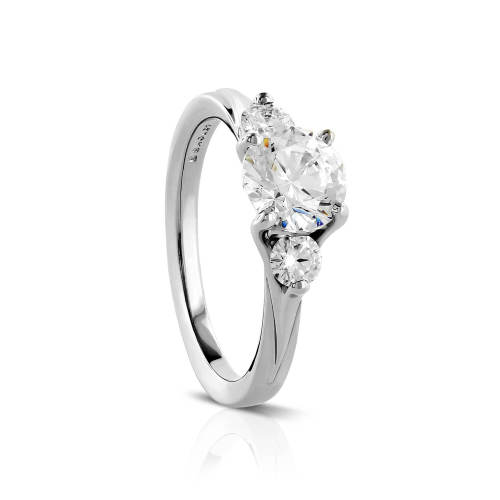 Pronged 3-Stone Diamond Engagement Ring