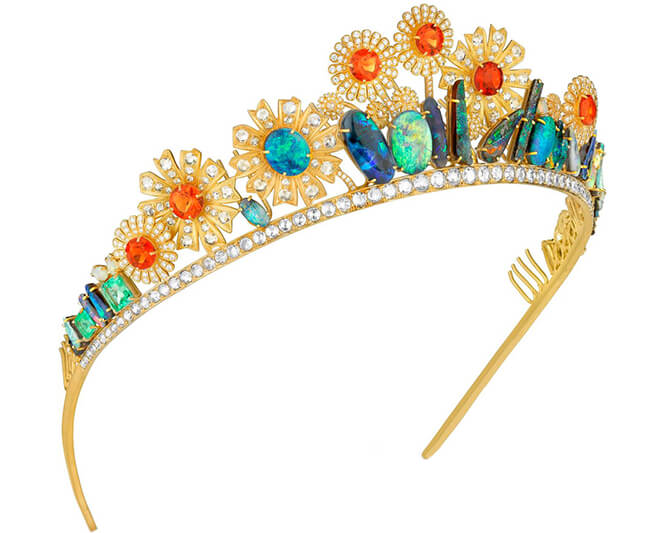 Newsom Nouveau Agrarian Tiara by Irene Neuwirth - Side View