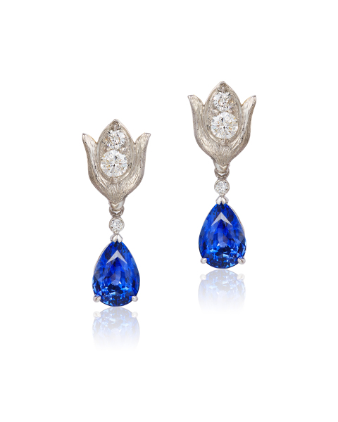 Cynthia Renee gold diamond sapphire earrings (2)