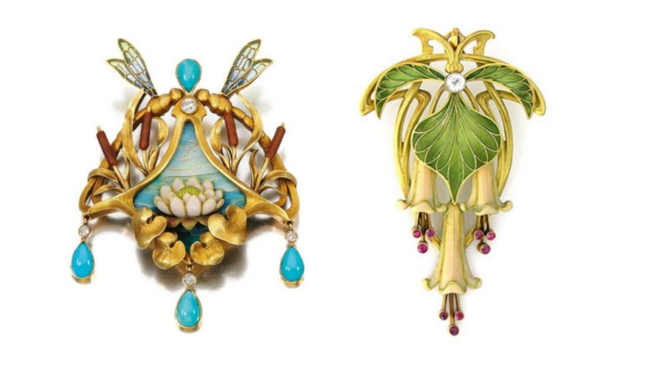 art nouveau, pendants, sandoz