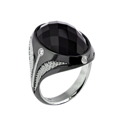 Knightsteel Black Jade Ring